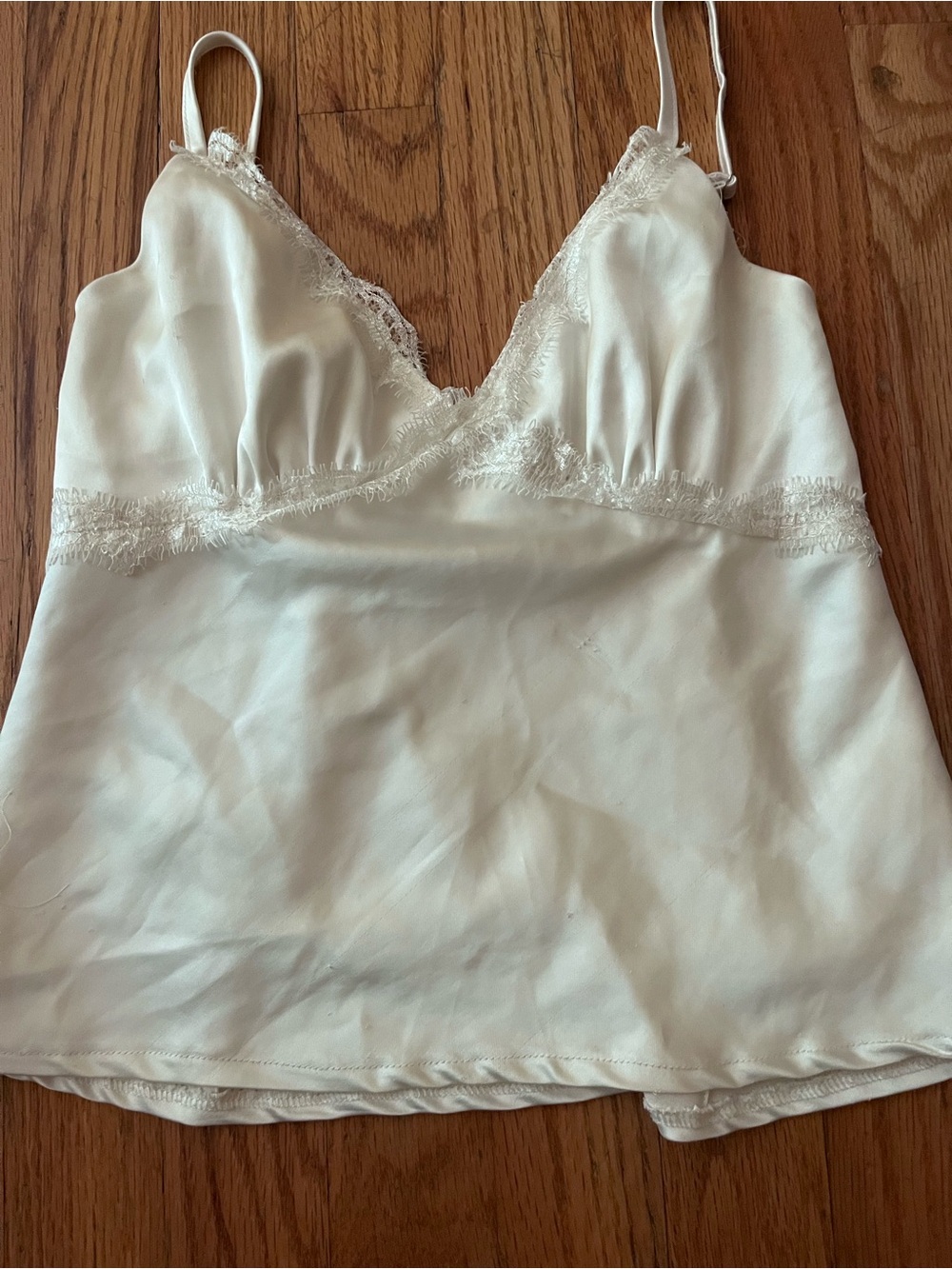 Princess Polly Ivory Lace-Trim Satin Camisole